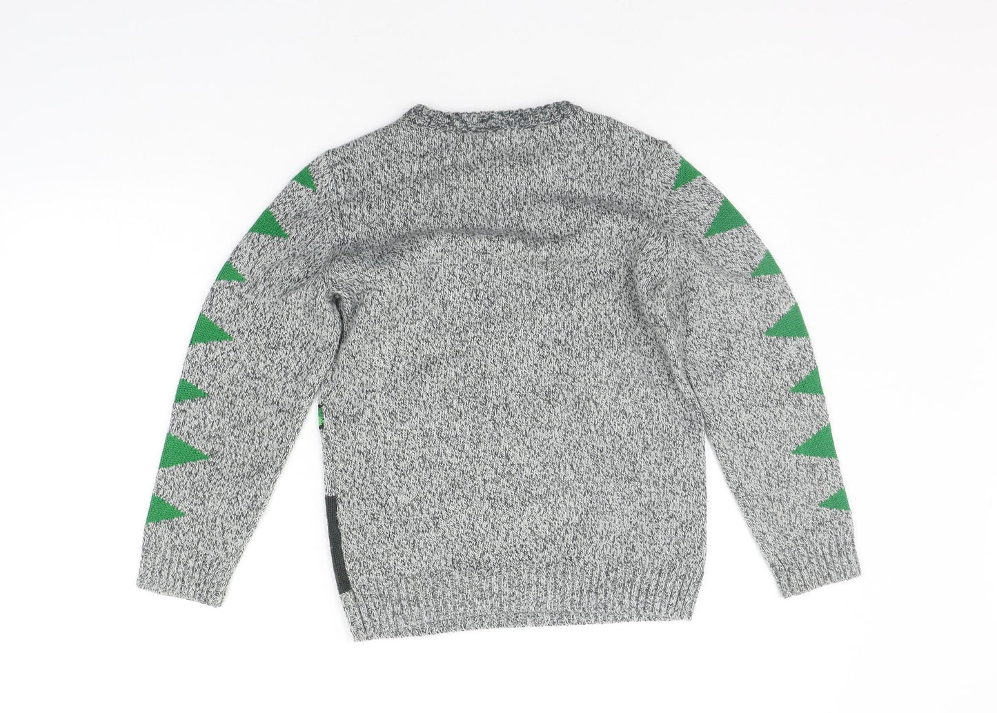 F&F Girls Grey   Pullover Jumper Size 8-9 Years  - dinasour
