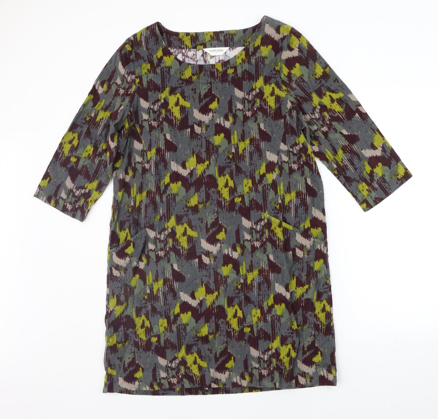 nomads Womens Green Geometric  Jumper Dress  Size 12