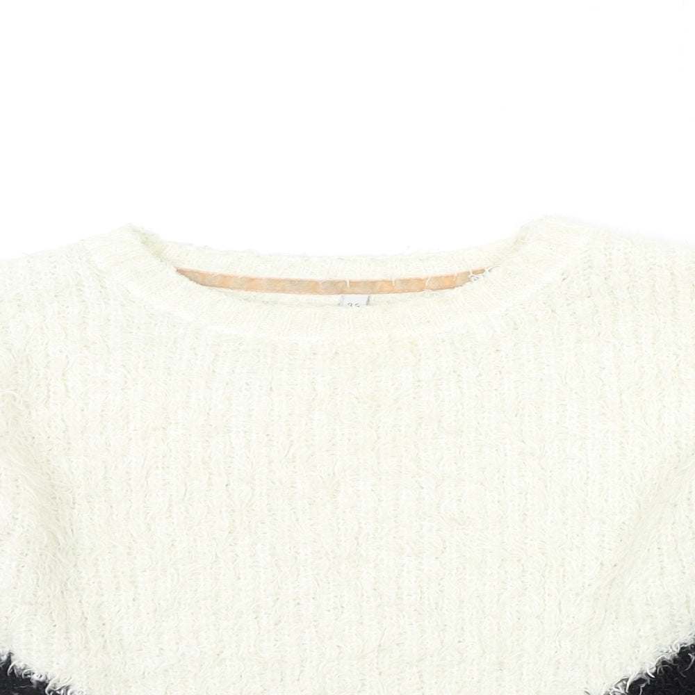 Topshop Girls White   Pullover Jumper Size 8-9 Years