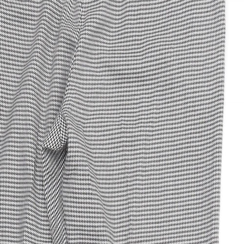 F&F Womens Black Check  Trousers  Size 12 L27 in