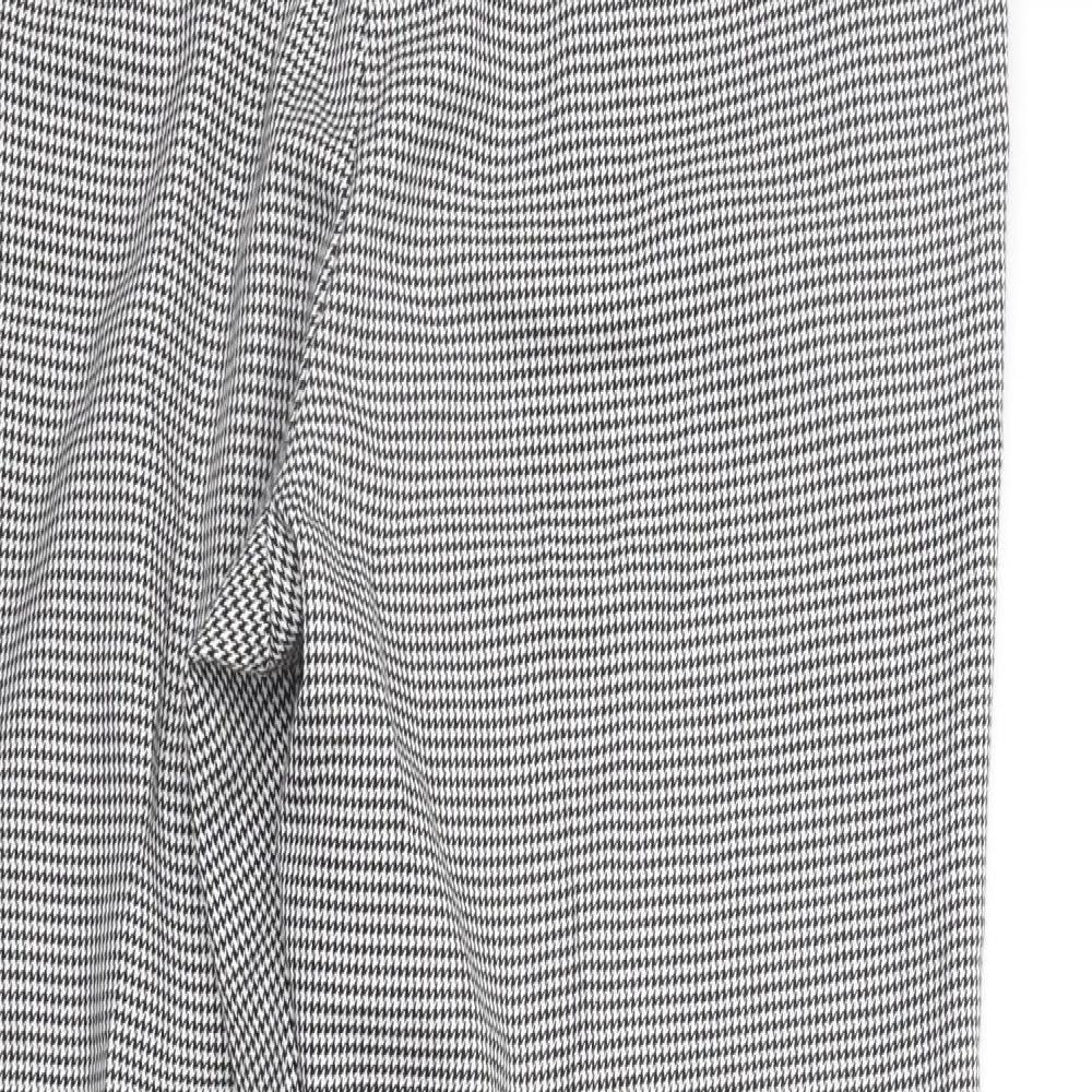F&F Womens Black Check  Trousers  Size 12 L27 in