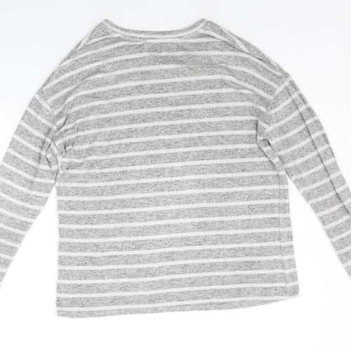 Papaya Womens Grey Striped  Pullover Jumper Size M