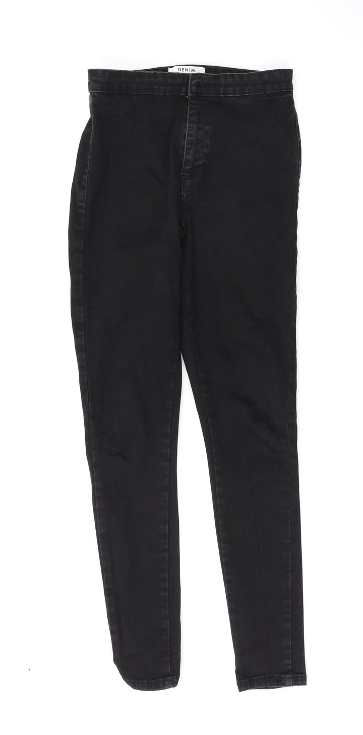 Miss Selfridge Womens Black Skinny Jeans Size 10 L28 in