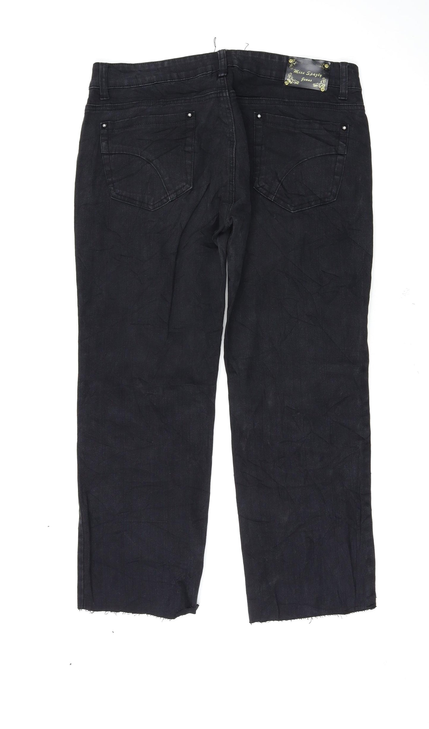 Preworn Womens Black   Straight Jeans Size 2XL L25 in