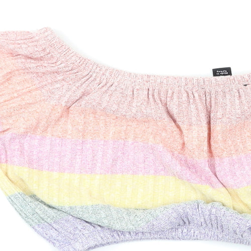 New Look Womens Multicoloured Striped  Basic Blouse Size M