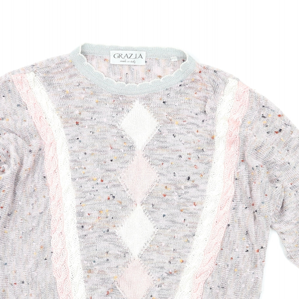 GRAZIA Womens Multicoloured   Pullover Jumper Size 12