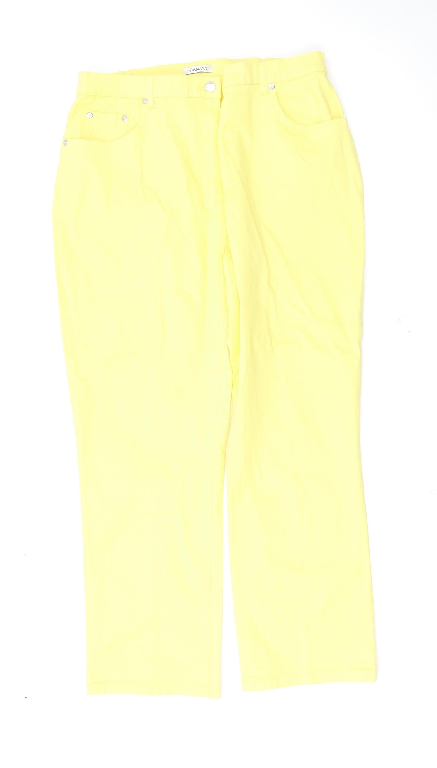 Damart Womens Yellow   Skinny Jeans Size 18 L27 in
