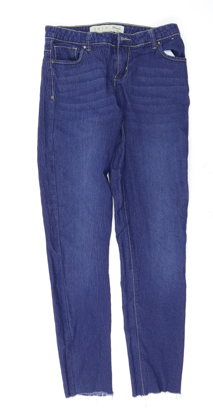 Denim & Co. Womens Blue Skinny Jeans Size 12 L28 in