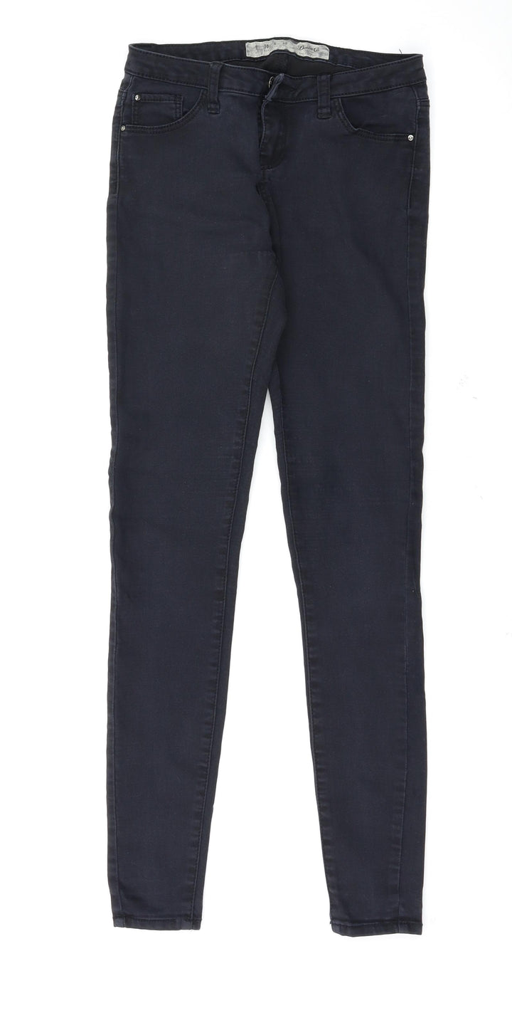 Denim & Co. Womens Black   Skinny Jeans Size 8 L29 in