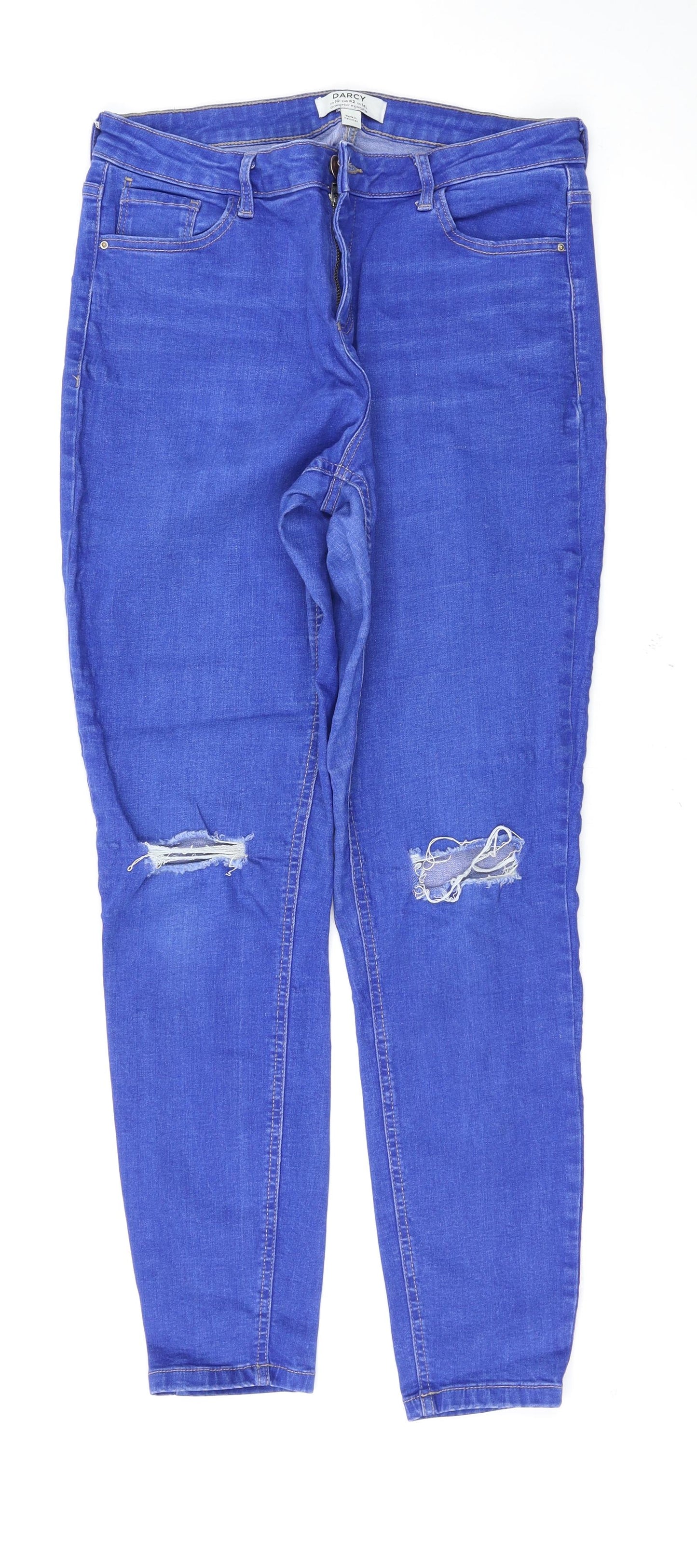 Dorothy Perkins Womens Blue   Skinny Jeans Size 14 L29 in