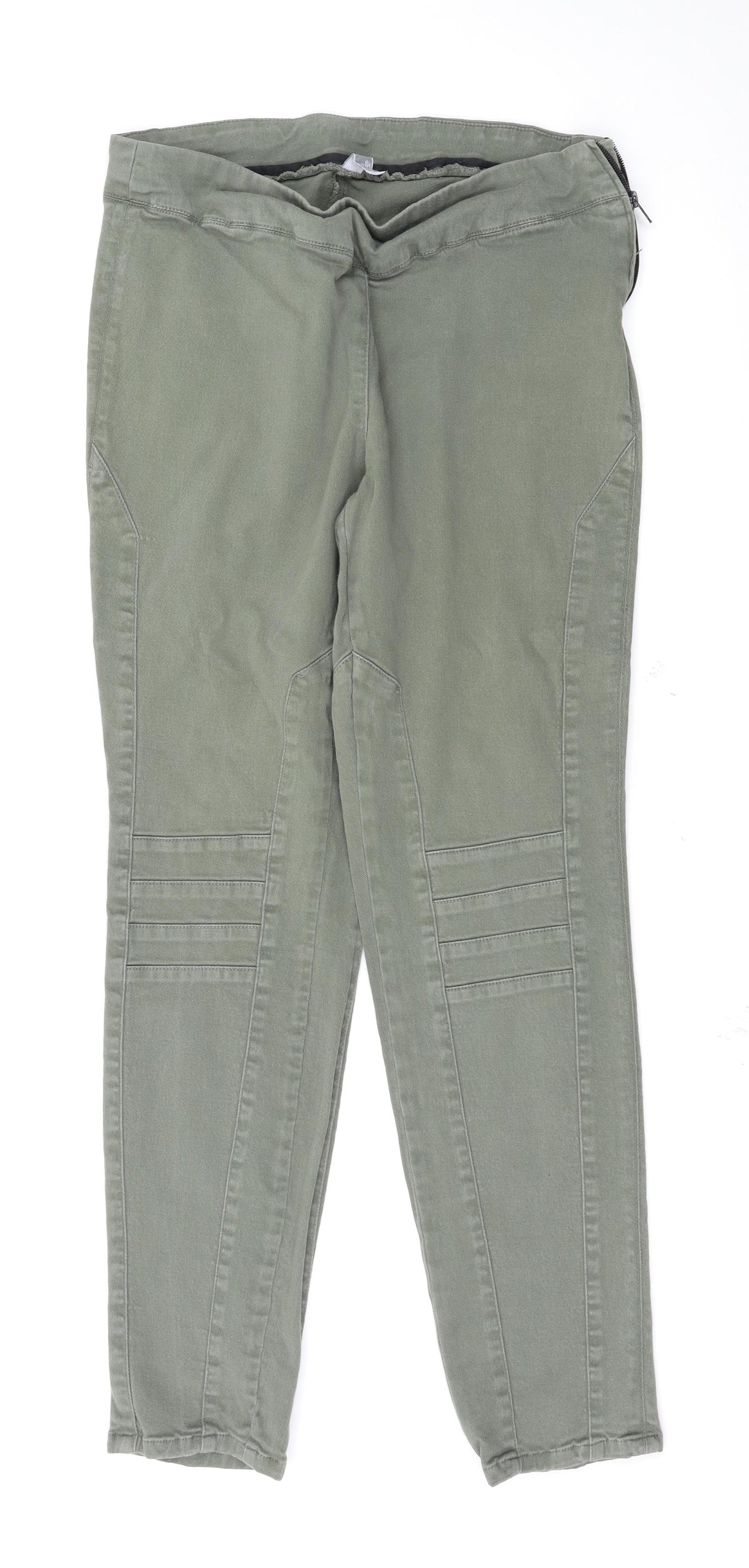 Wallis Womens Green   Skinny Jeans Size 14 L30 in