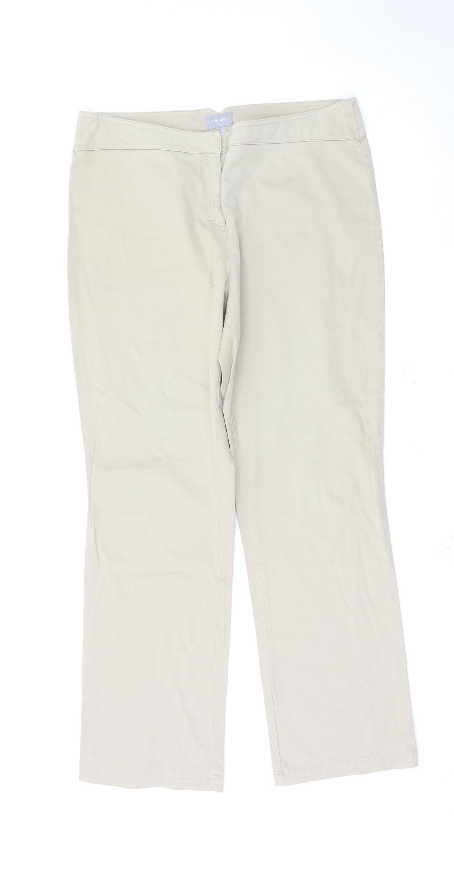 Marks and Spencer Womens Beige   Trousers  Size 14 L30 in