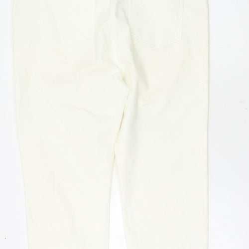 Matalan Womens White   Cropped Jeans Size 16 L23 in