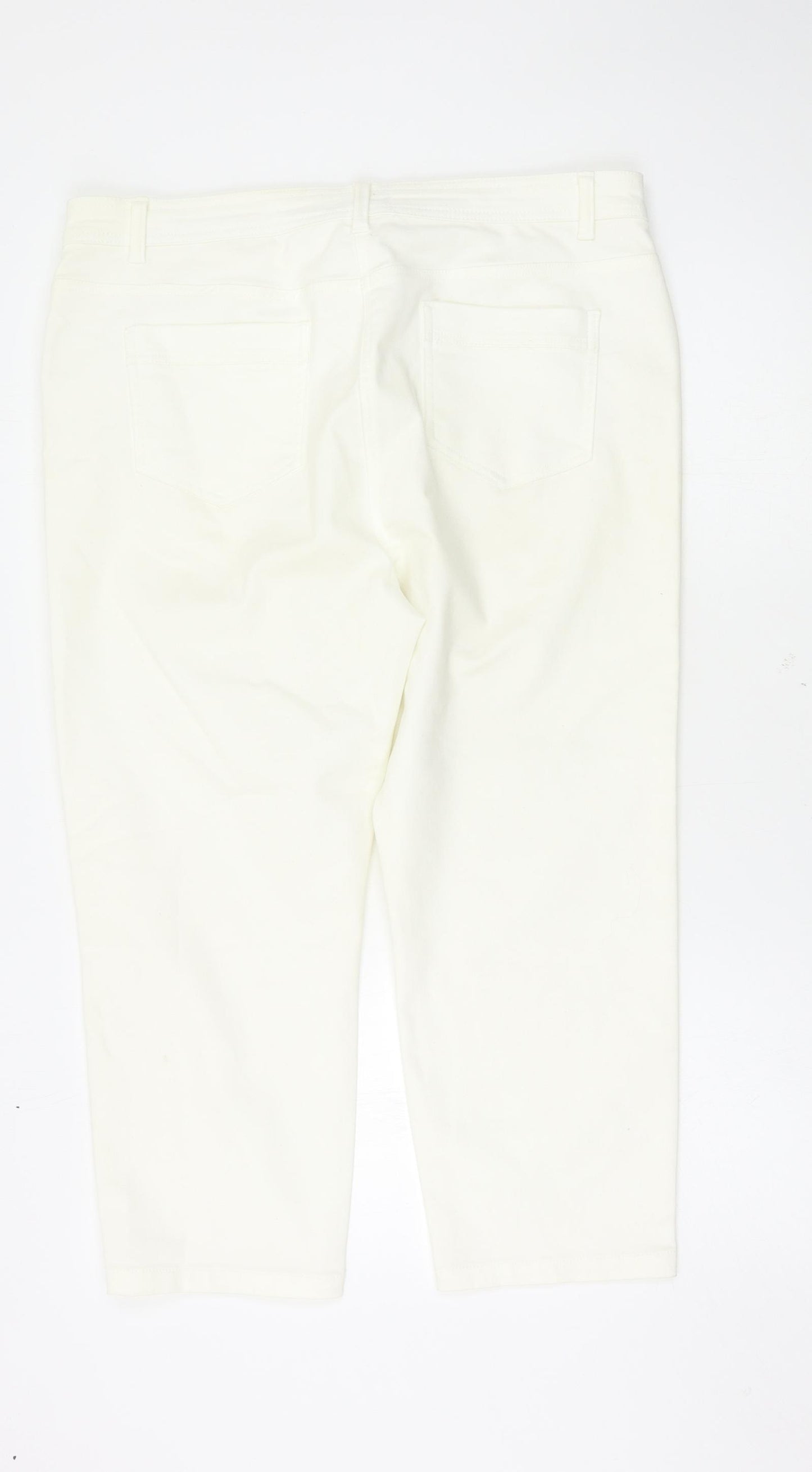 Matalan Womens White   Cropped Jeans Size 16 L23 in