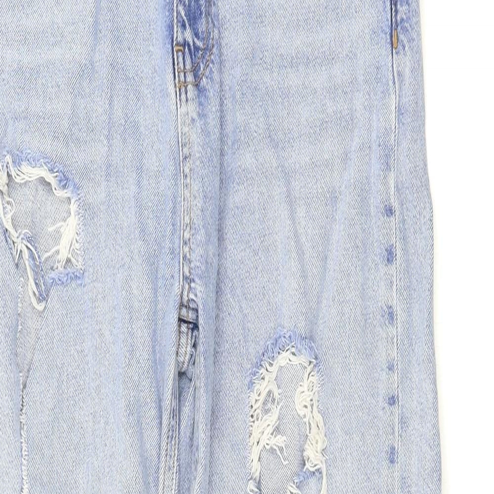 Primark Womens Blue   Wide-Leg Jeans Size 10 L32 in
