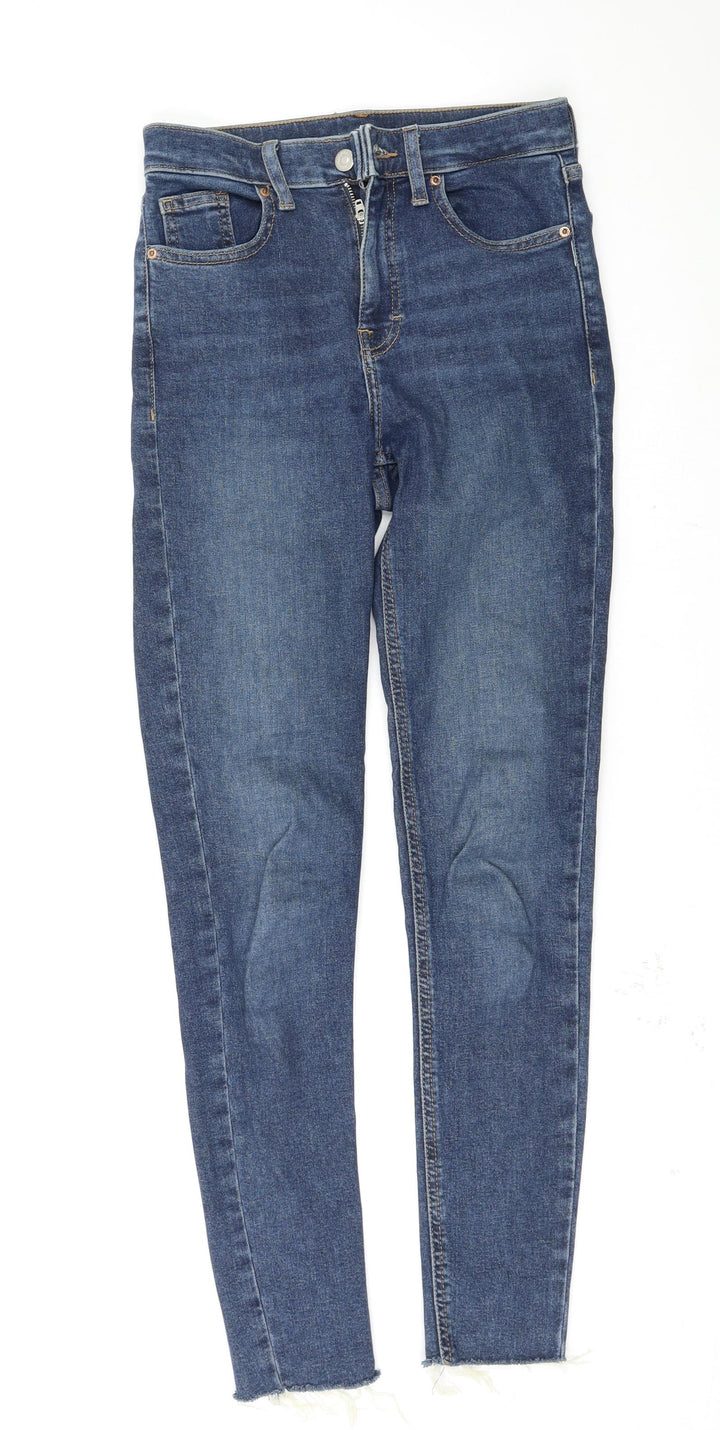 Topshop Womens Blue Skinny Jeans Size 25 L32 in