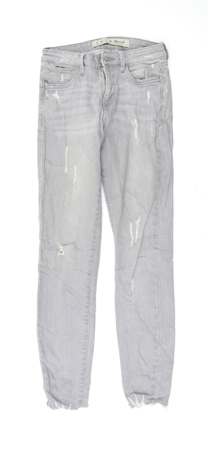 Denim & Co. Womens Grey Skinny Jeans Size 6 L27 in
