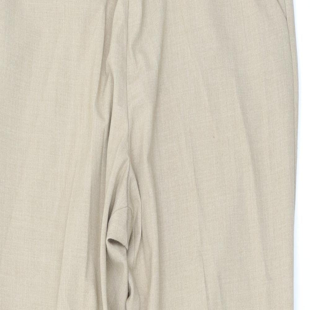 Marks and Spencer Womens Beige   Trousers  Size 14 L29.5 in
