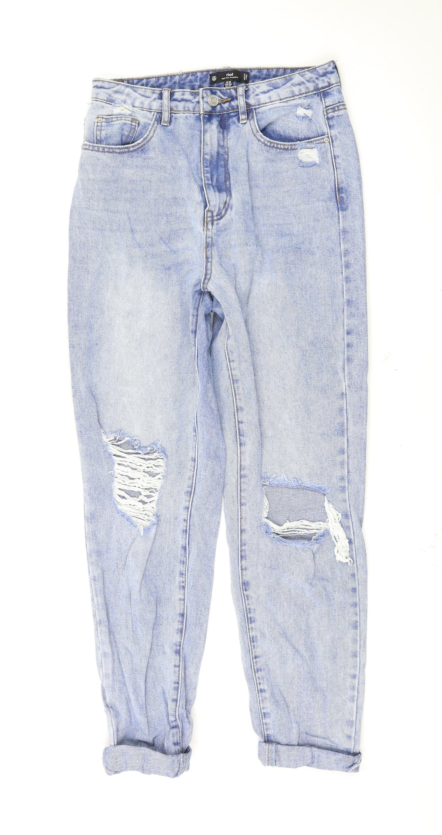 Missguided Womens Blue   Mom Jeans Size 8 L27 in