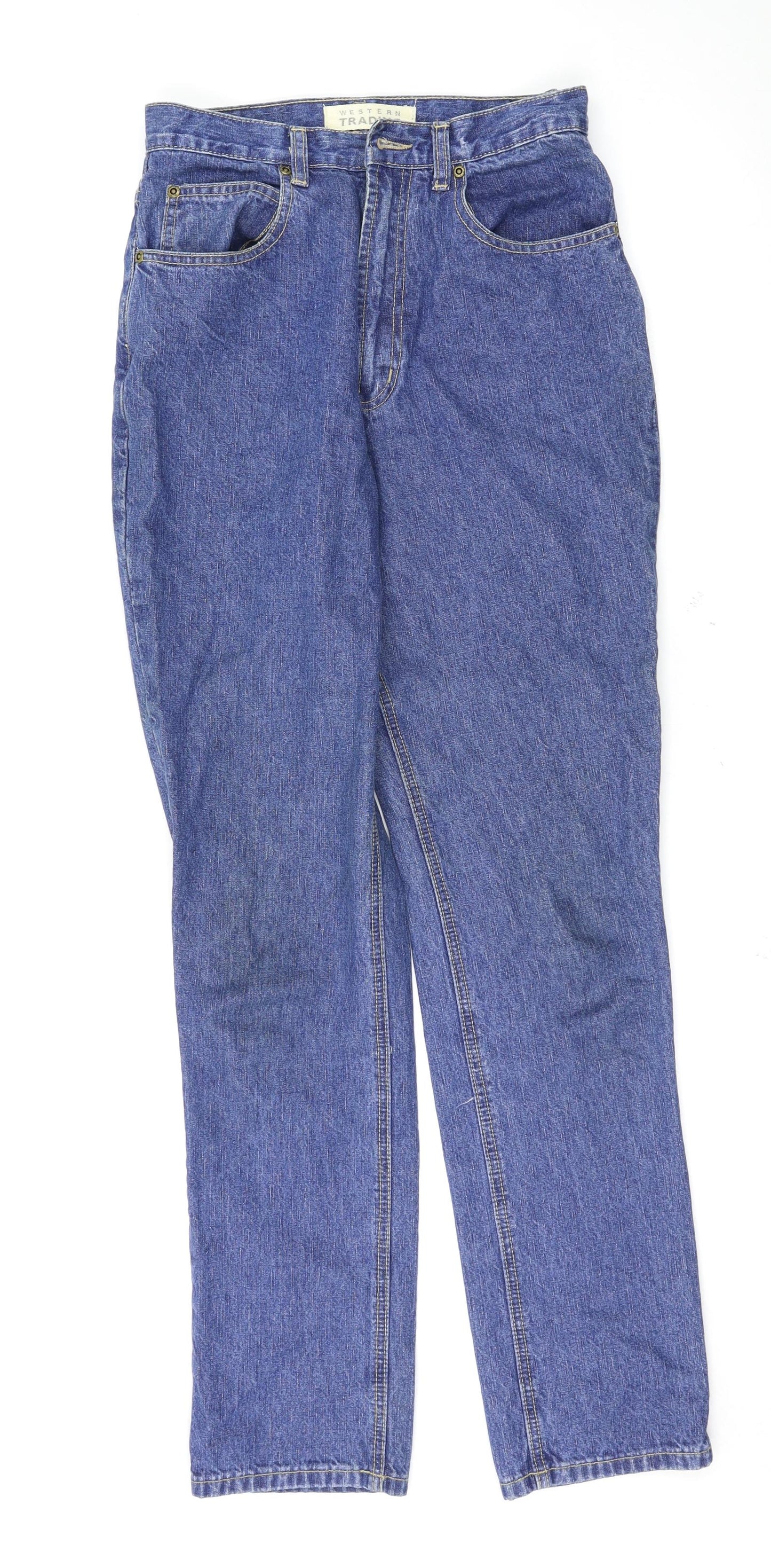 Western Trading Womens Blue   Straight Jeans Size 12 L29 in