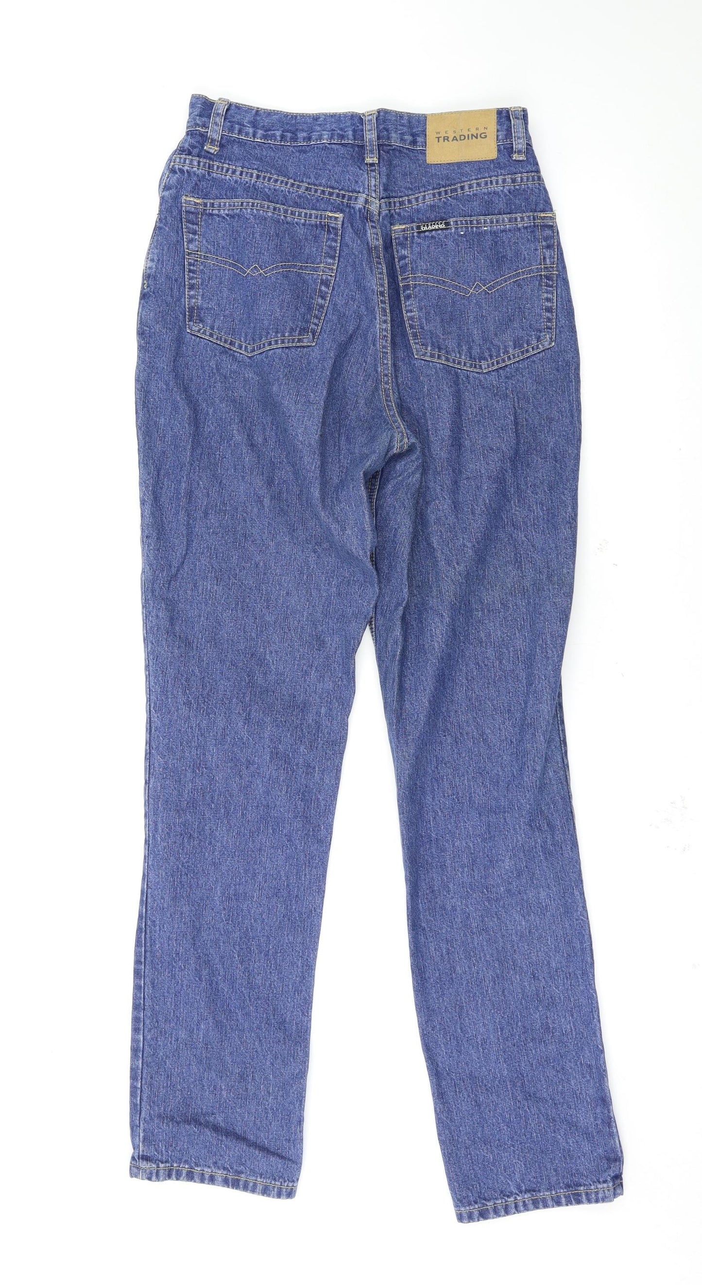 Western Trading Womens Blue   Straight Jeans Size 12 L29 in