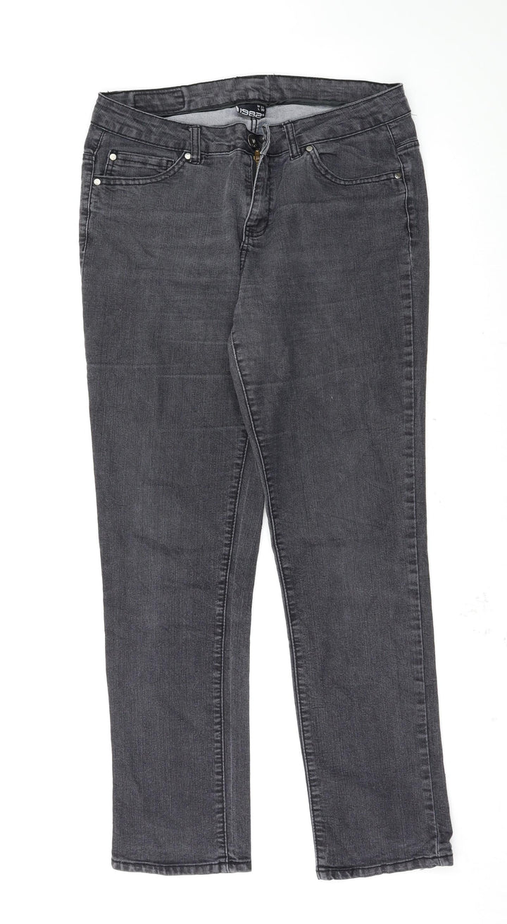 1982 Womens Black Straight Jeans Size 33 L30 in