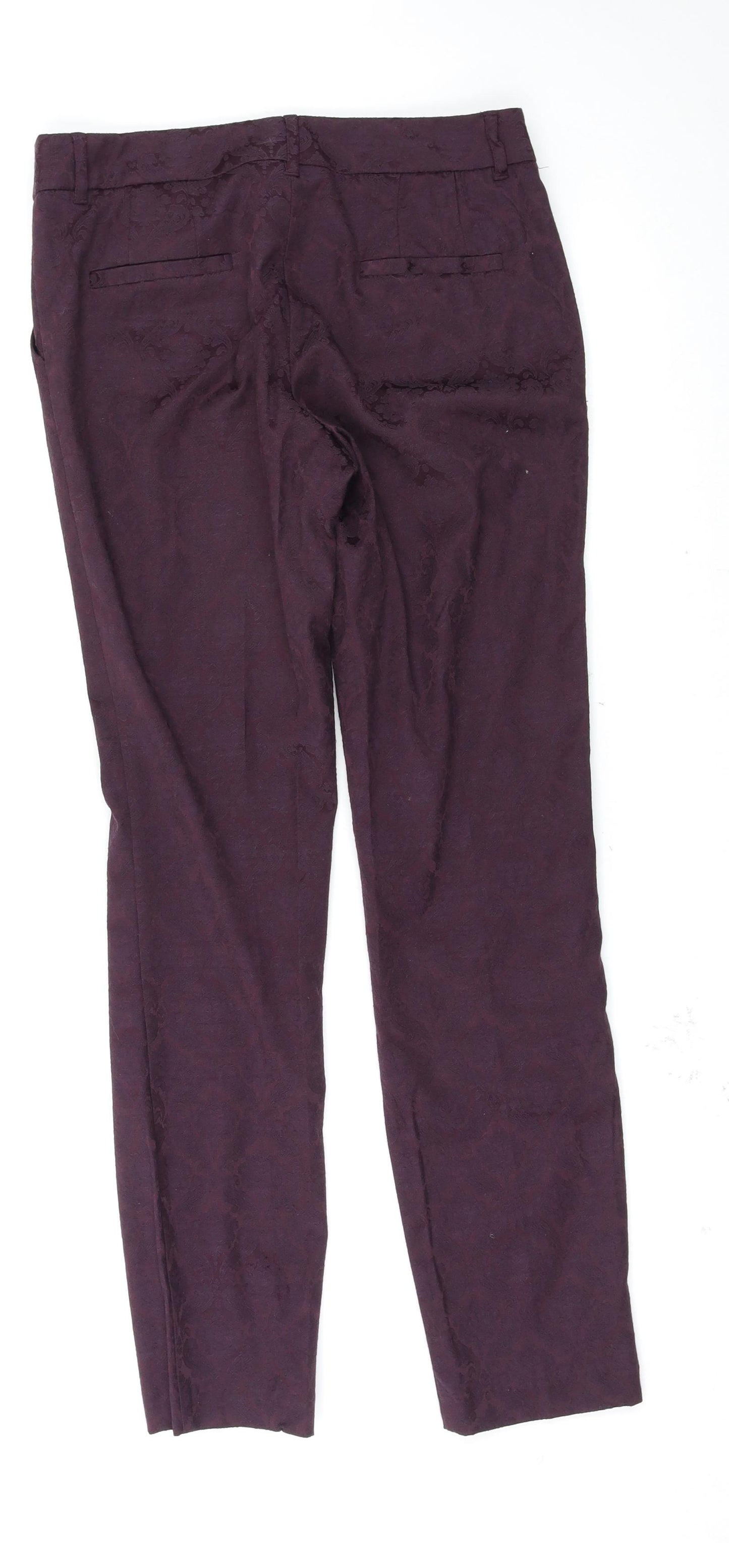 NEXT Womens Purple Paisley  Trousers  Size 8 L29.5 in