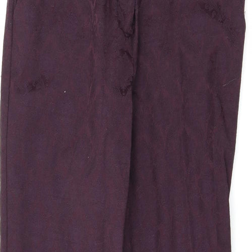 NEXT Womens Purple Paisley  Trousers  Size 8 L29.5 in