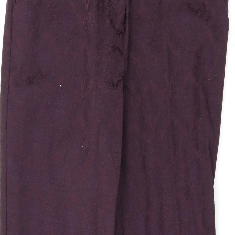 NEXT Womens Purple Paisley  Trousers  Size 8 L29.5 in