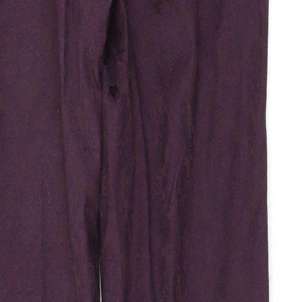 NEXT Womens Purple Paisley  Trousers  Size 8 L29.5 in