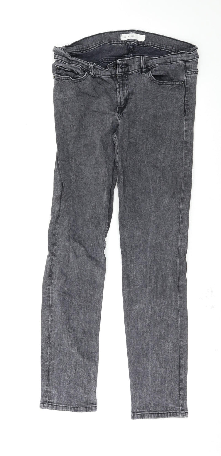 abbey denim Womens Grey Skinny Jeans Size 32 L30 in