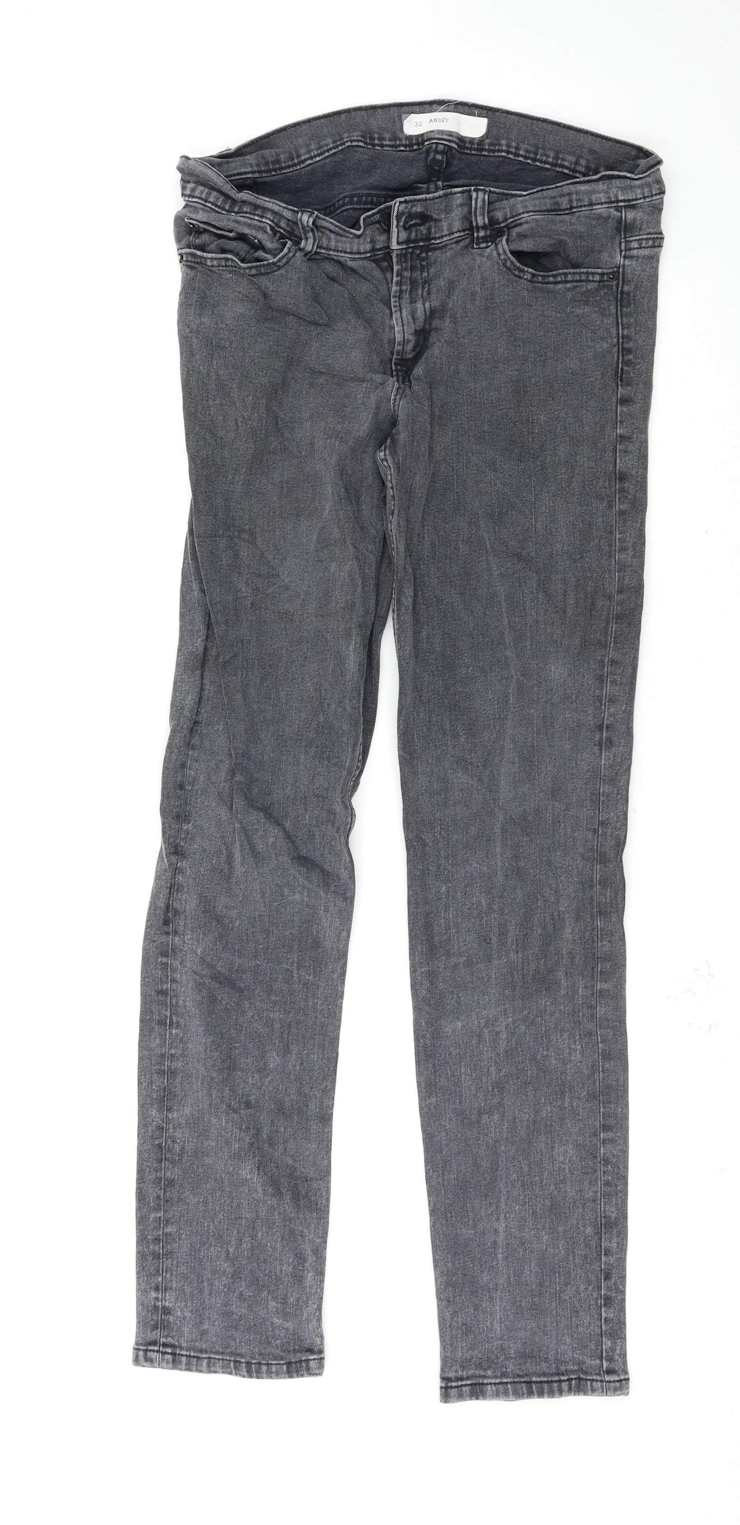 abbey denim Womens Grey   Skinny Jeans Size 32 L30 in