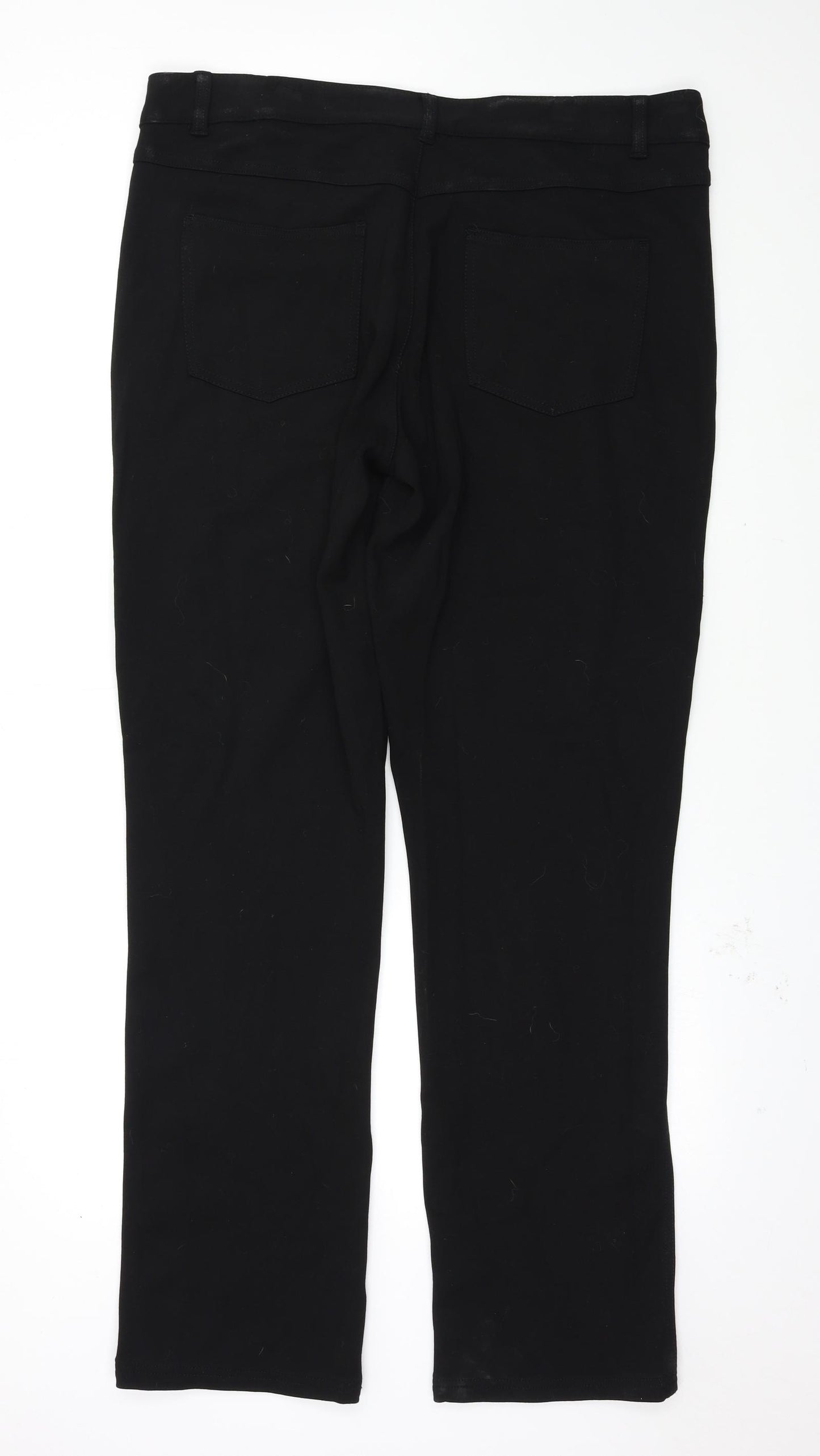Preworn Womens Black   Trousers  Size 40 L33 in