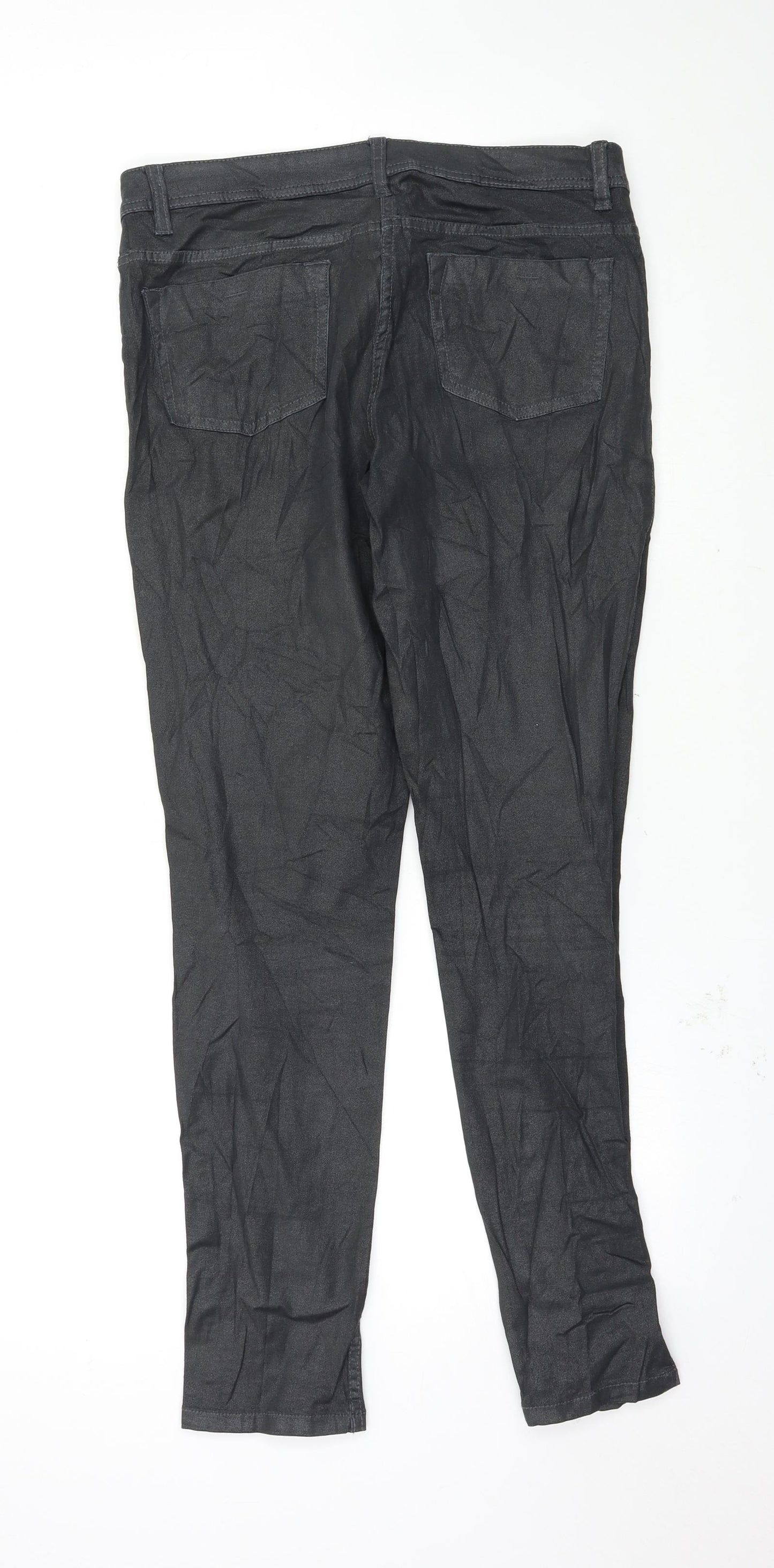 UpFashion Womens Black   Skinny Jeans Size 12 L30 in