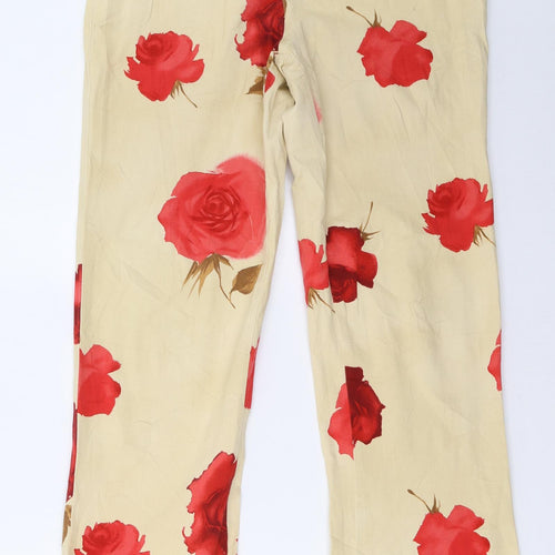 revanch Womens Beige Floral  Straight Jeans Size 32 L34 in