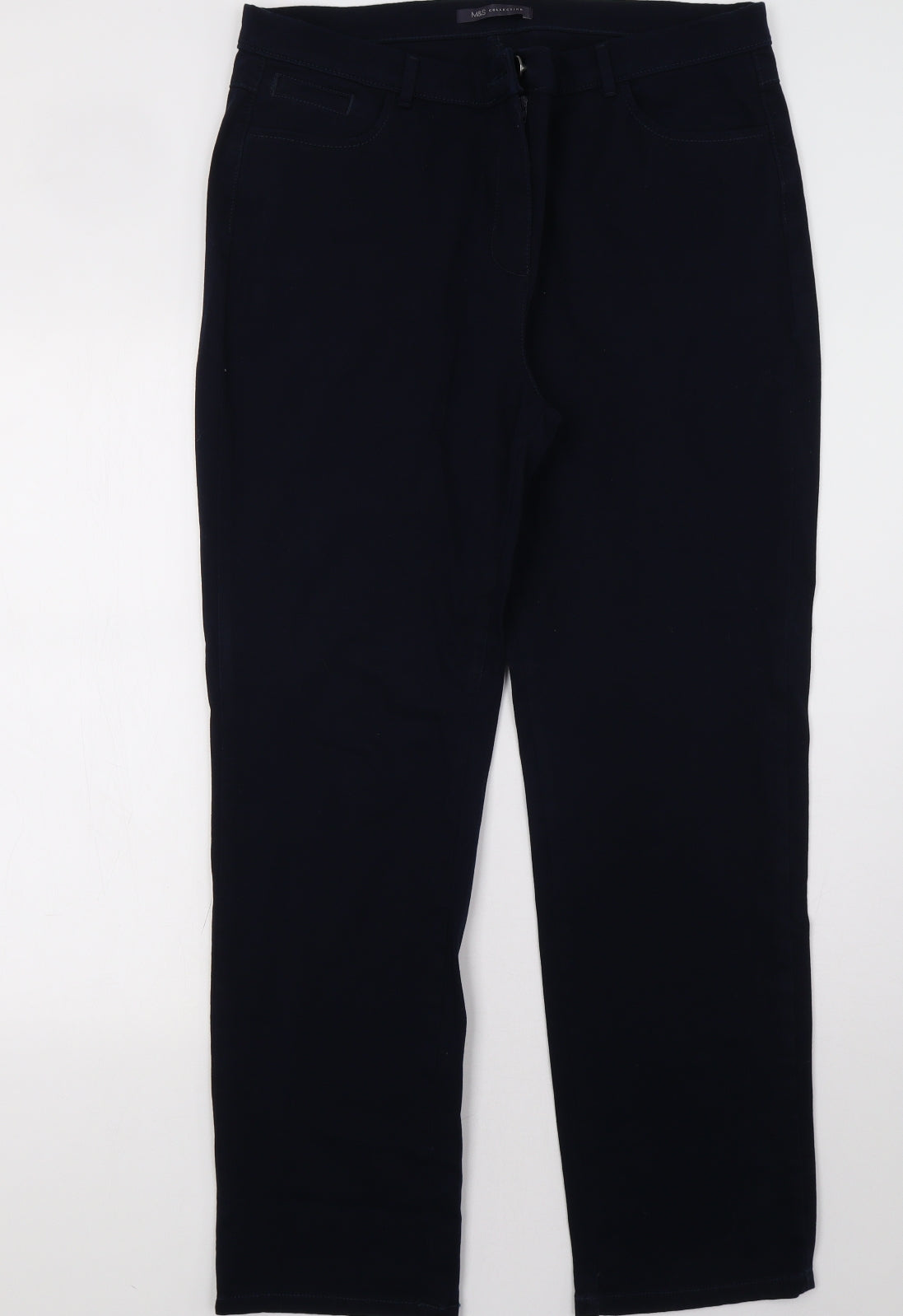 Marks and Spencer Womens Blue   Wide-Leg Jeans Size 16 L32 in
