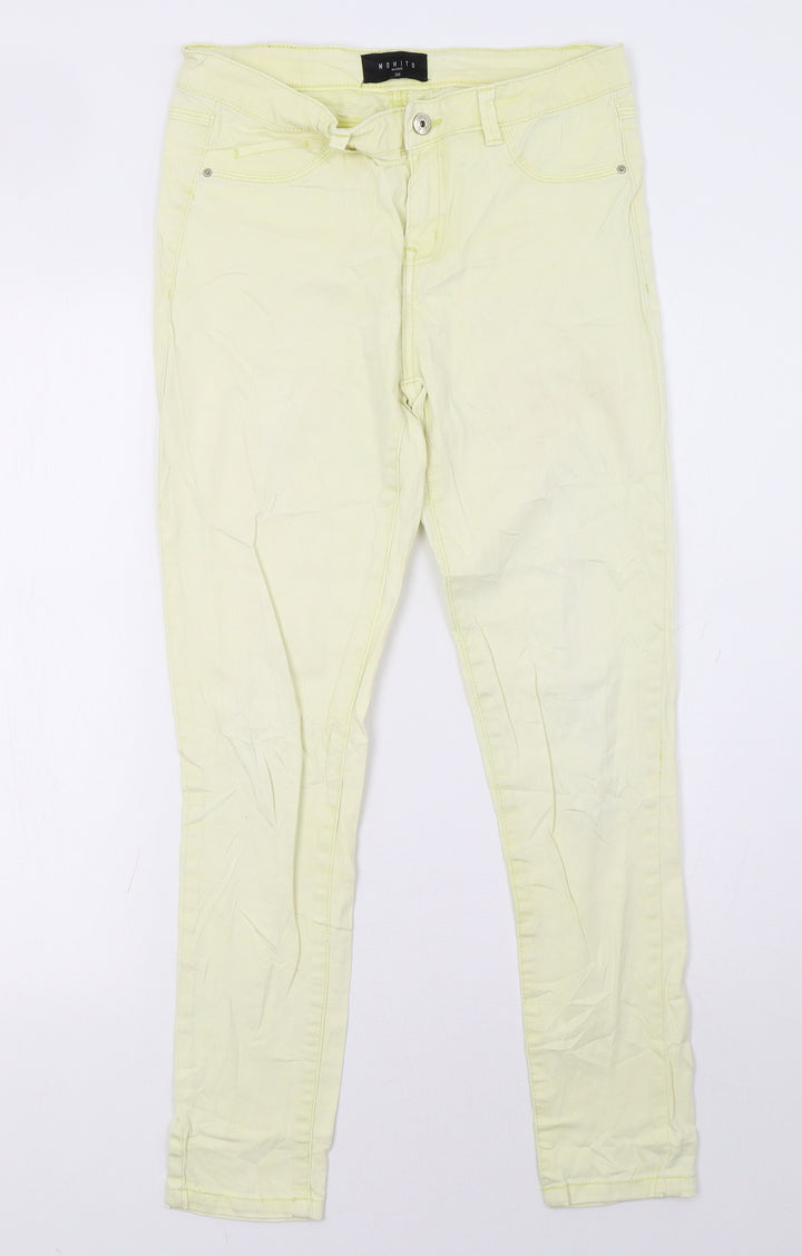 mohiti Womens Yellow Straight Jeans Size 30 L30 in