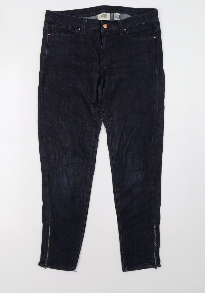 Mango Womens Blue Straight Jeans Size 32 L28 in