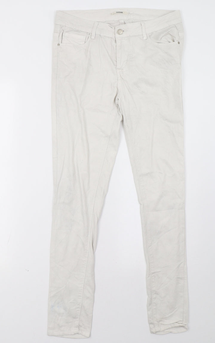 goodies Womens White Straight Jeans Size 32 L31 in