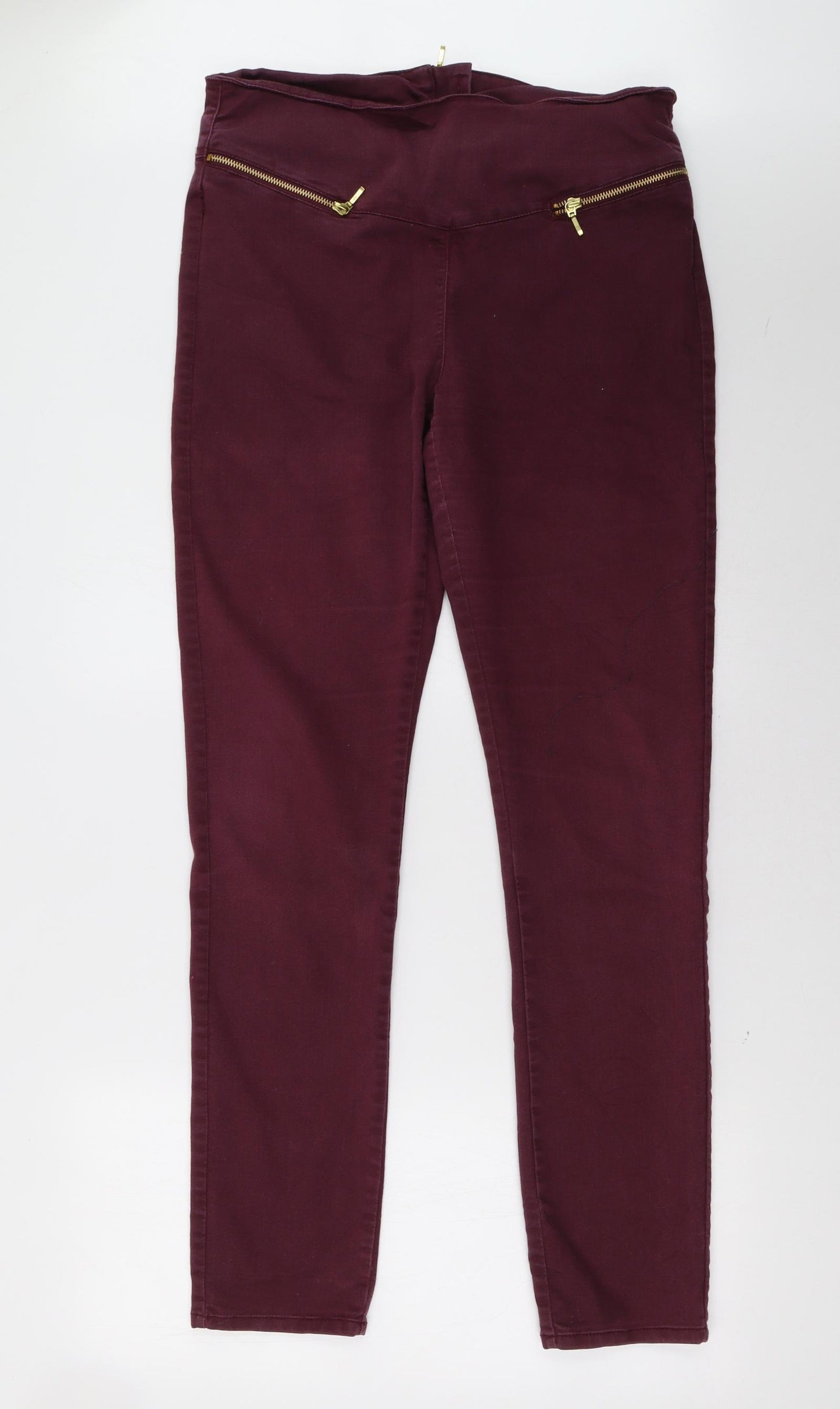 VERO MODA Womens Purple   Jegging Trousers Size 14 L32 in