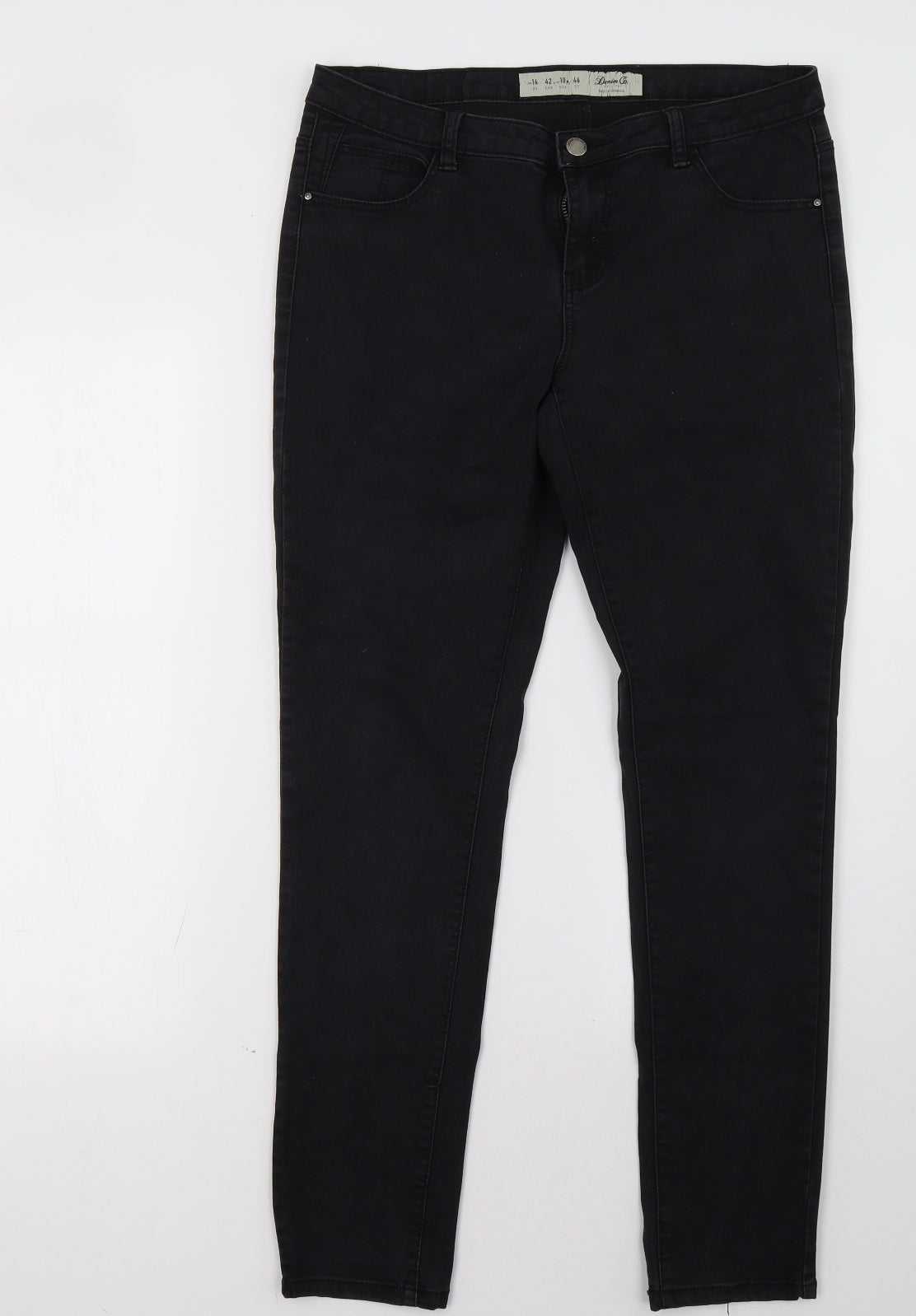 Primark Womens Black  Denim Skinny Jeans Size 14 L31 in