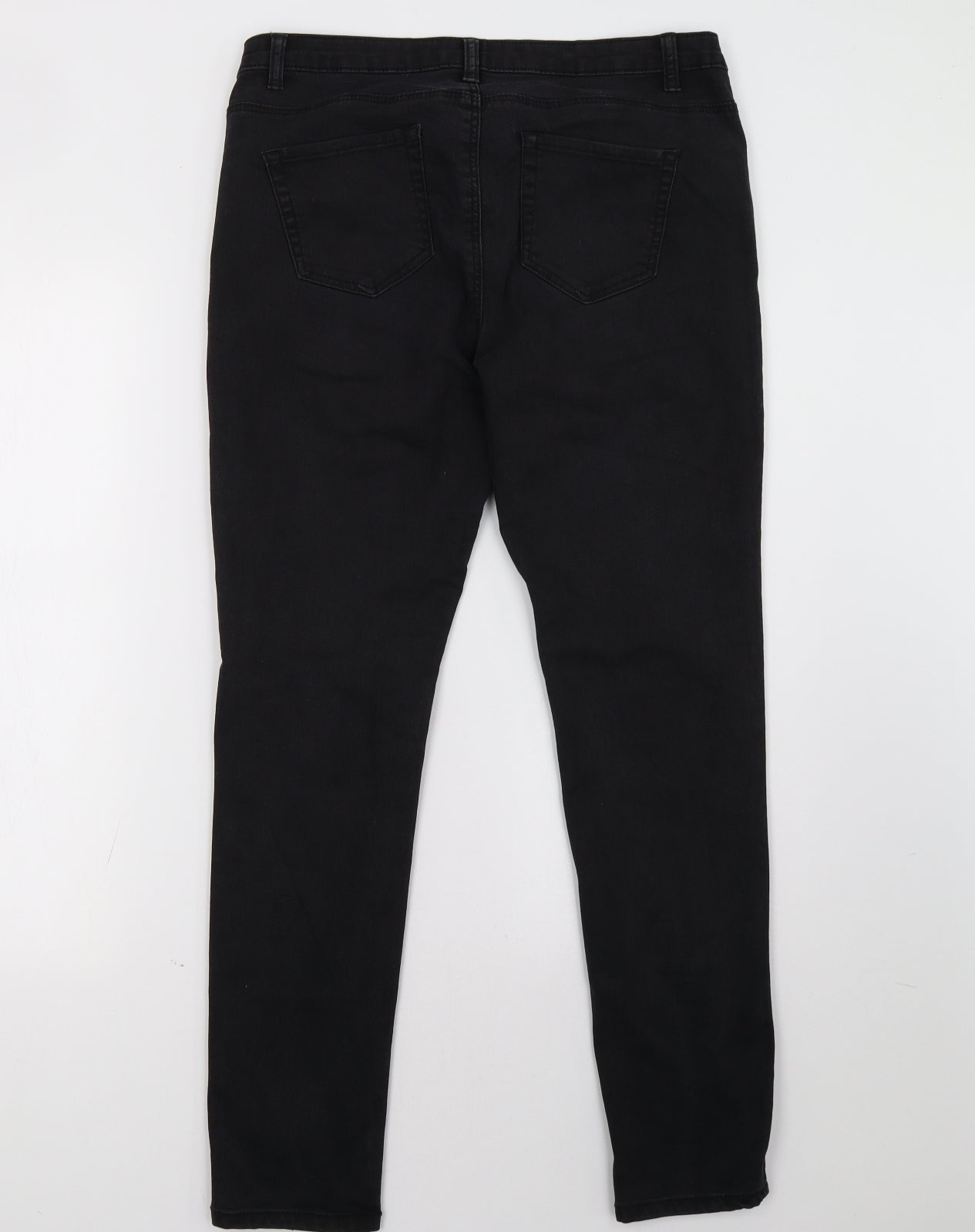 Primark Womens Black  Denim Skinny Jeans Size 14 L31 in