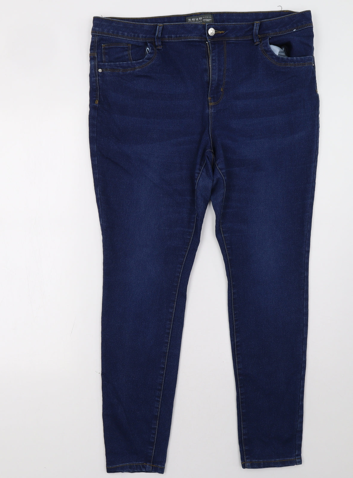 Primark Womens Blue   Skinny Jeans Size 18 L20 in