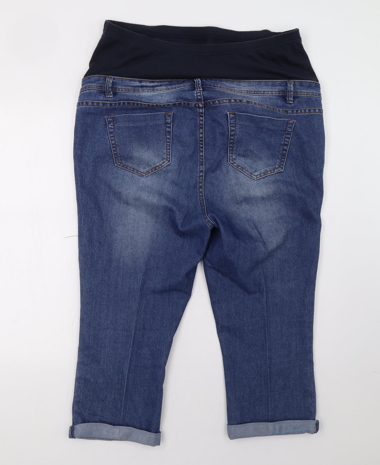 Debenhams Womens Blue  Denim Cropped Jeans Size 16 L23 in