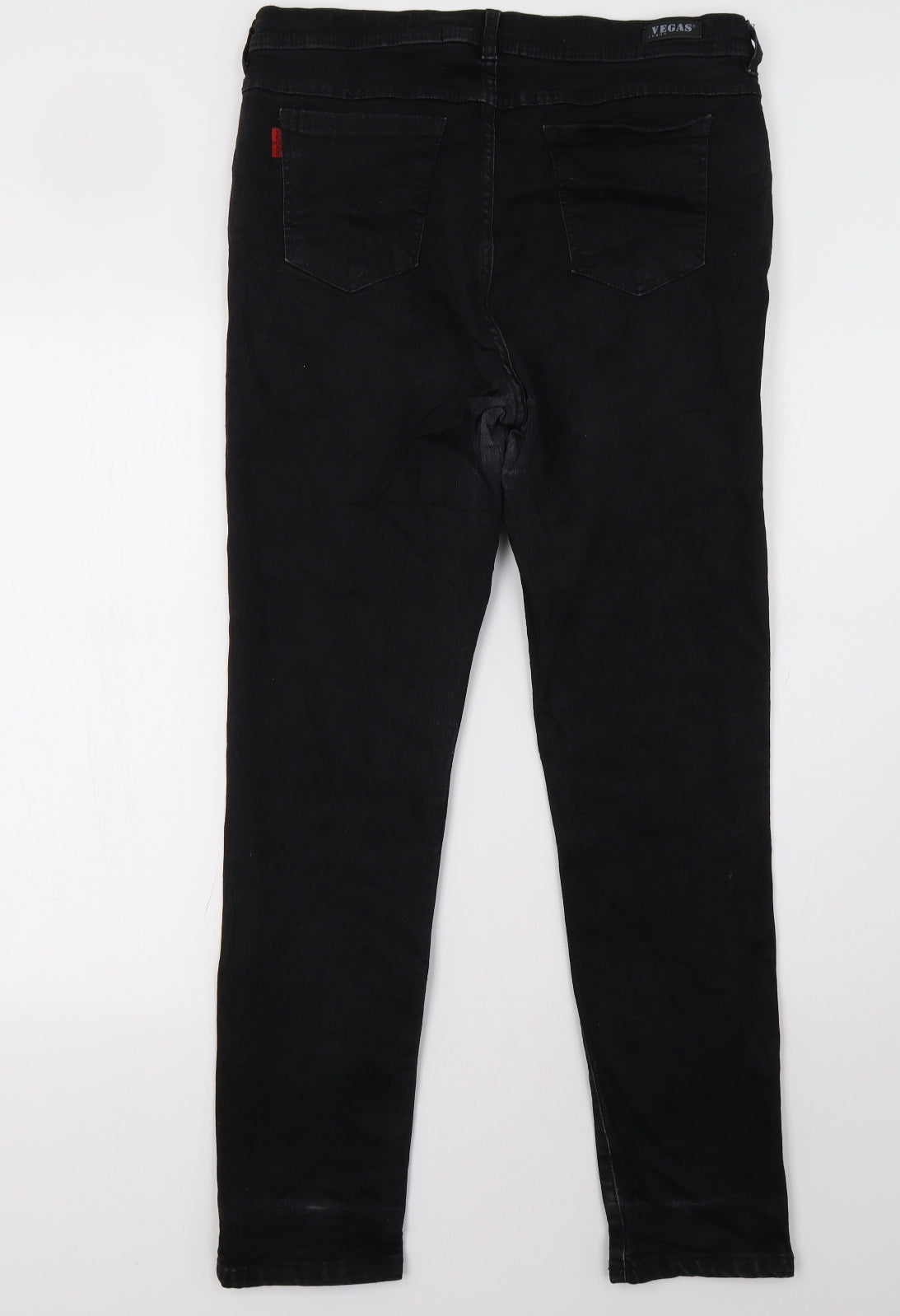 vegas Mens Black   Straight Jeans Size 34 L32 in