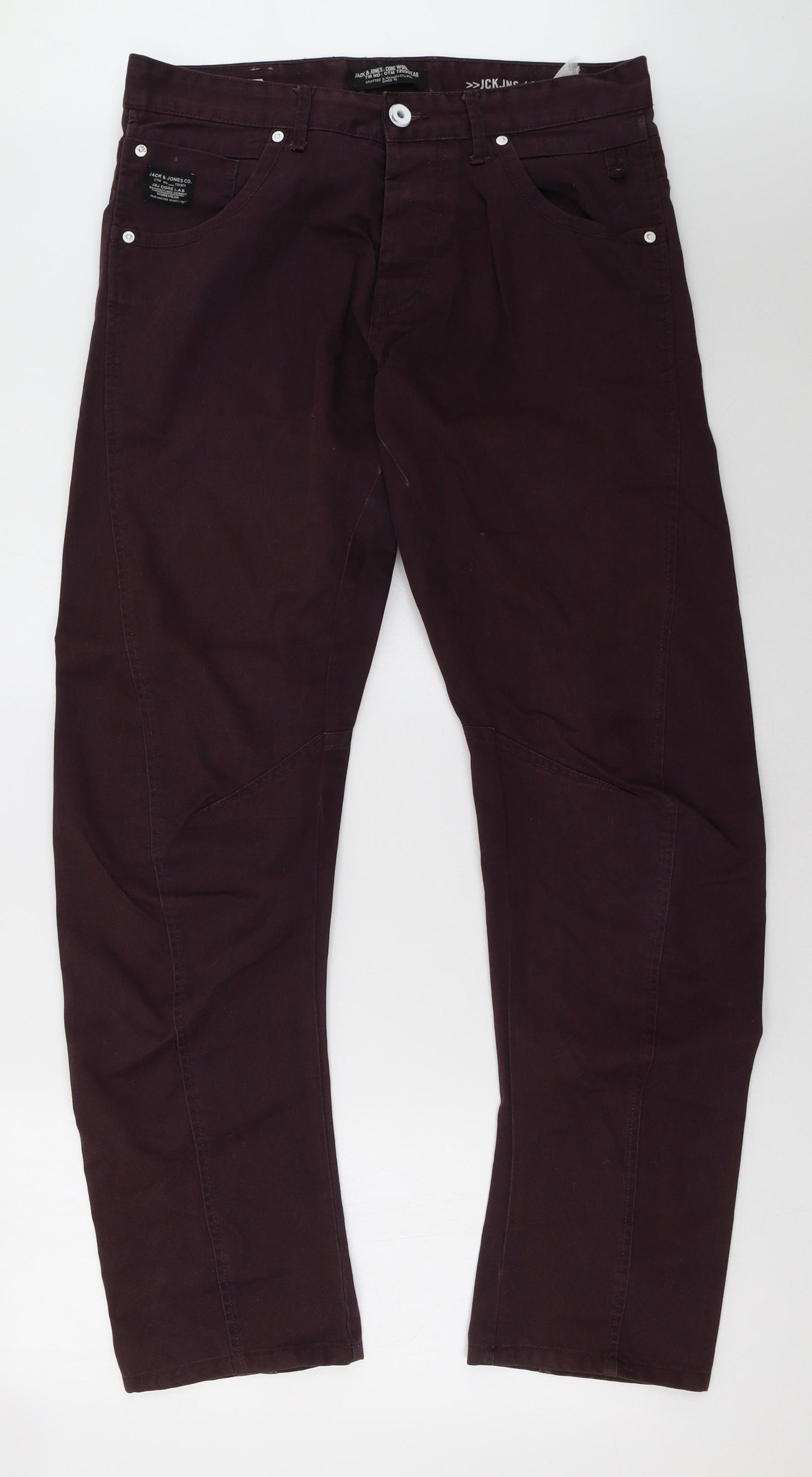 JACK & JONES Mens Purple   Straight Jeans Size 36 L35 in