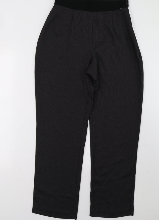 Front view of Just Elegance women’s grey trousers, size UK 14, 32-inch leg