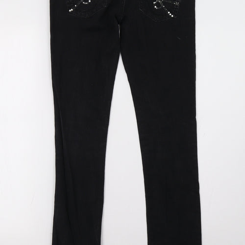 AX Paris Womens Black   Straight Jeans Size 10 L29 in