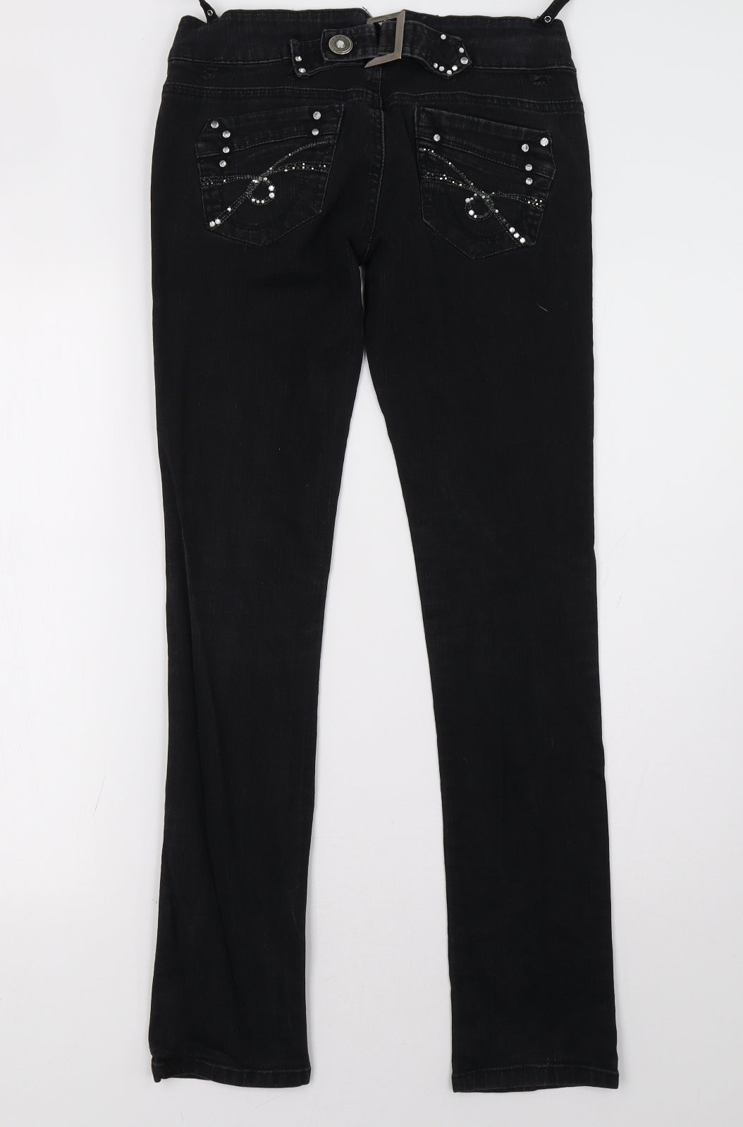 AX Paris Womens Black   Straight Jeans Size 10 L29 in