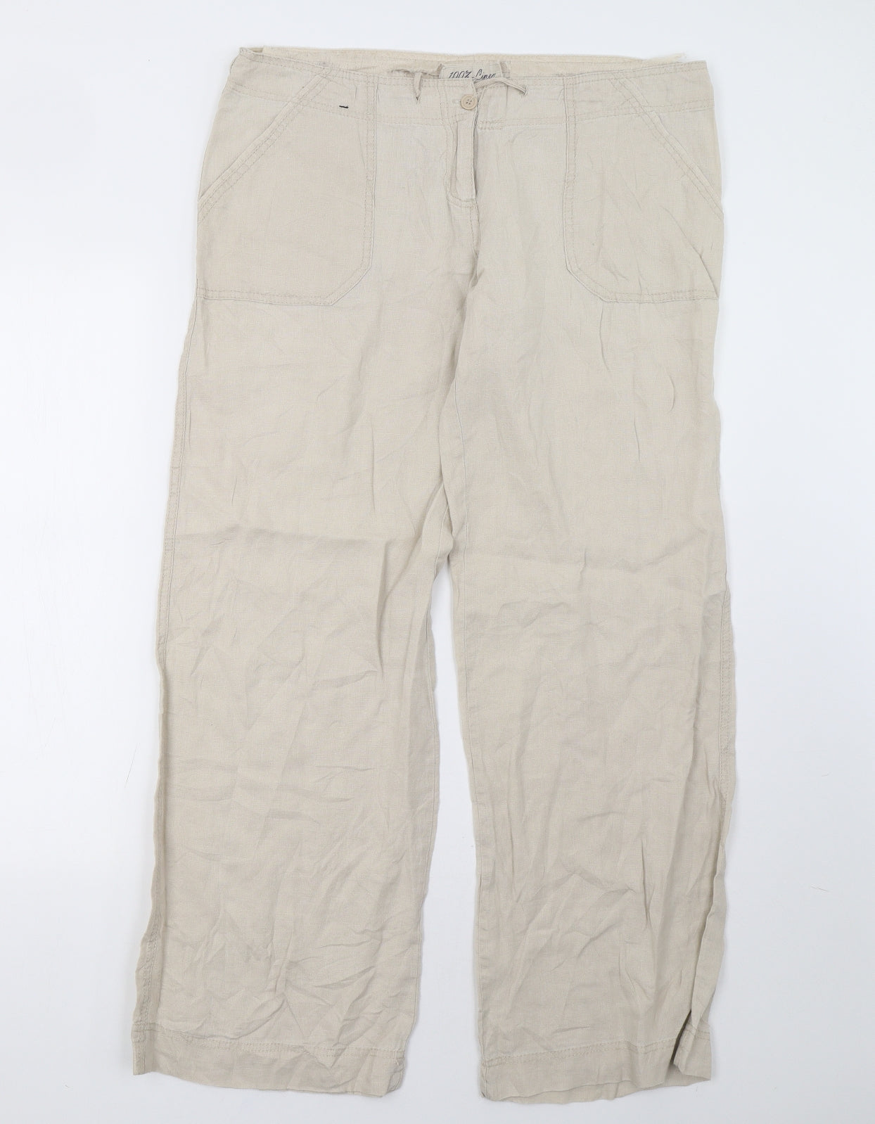 Primark Womens Beige   Trousers  Size 12 L32 in